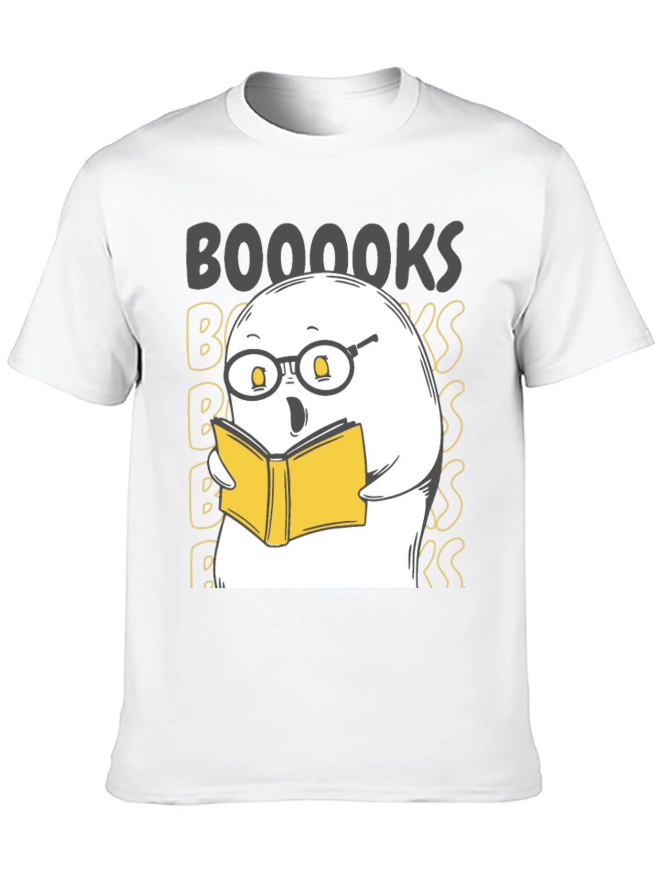 Booooks Ghost Reading T-Shirt - Halloween Tee