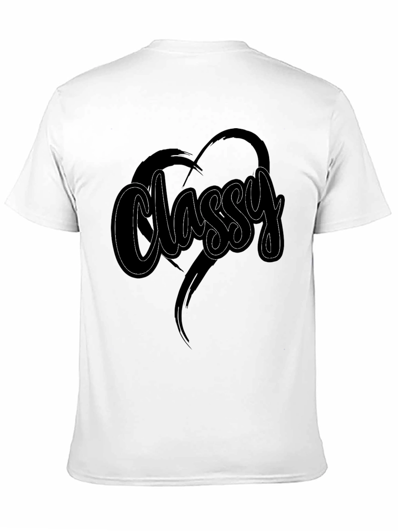 Classy Heart Tee - Stylish Mens Black T-Shirt