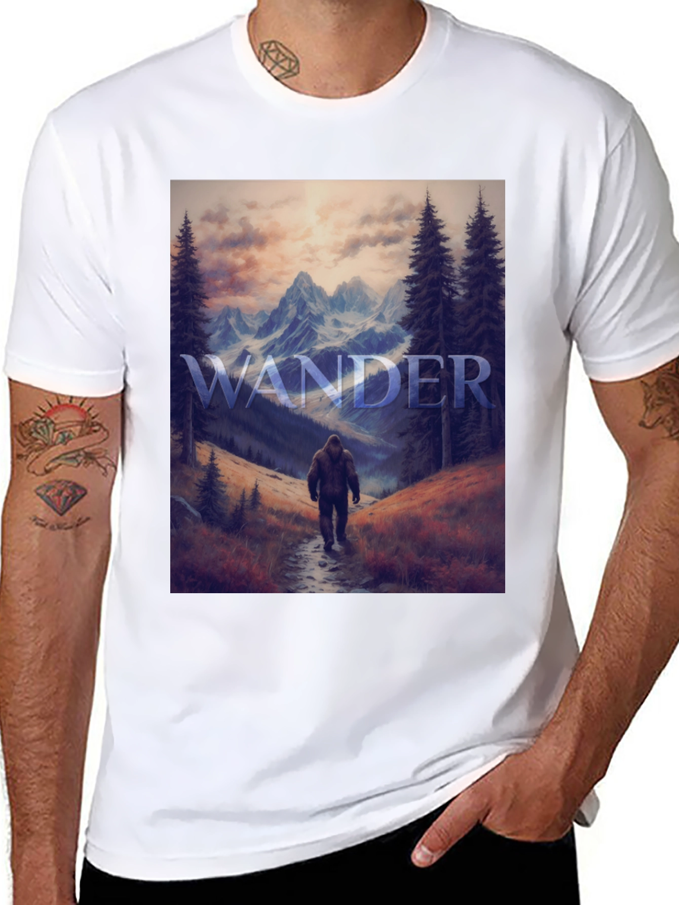 Wander Bigfoot T-Shirt - Mountain Adventure Tee