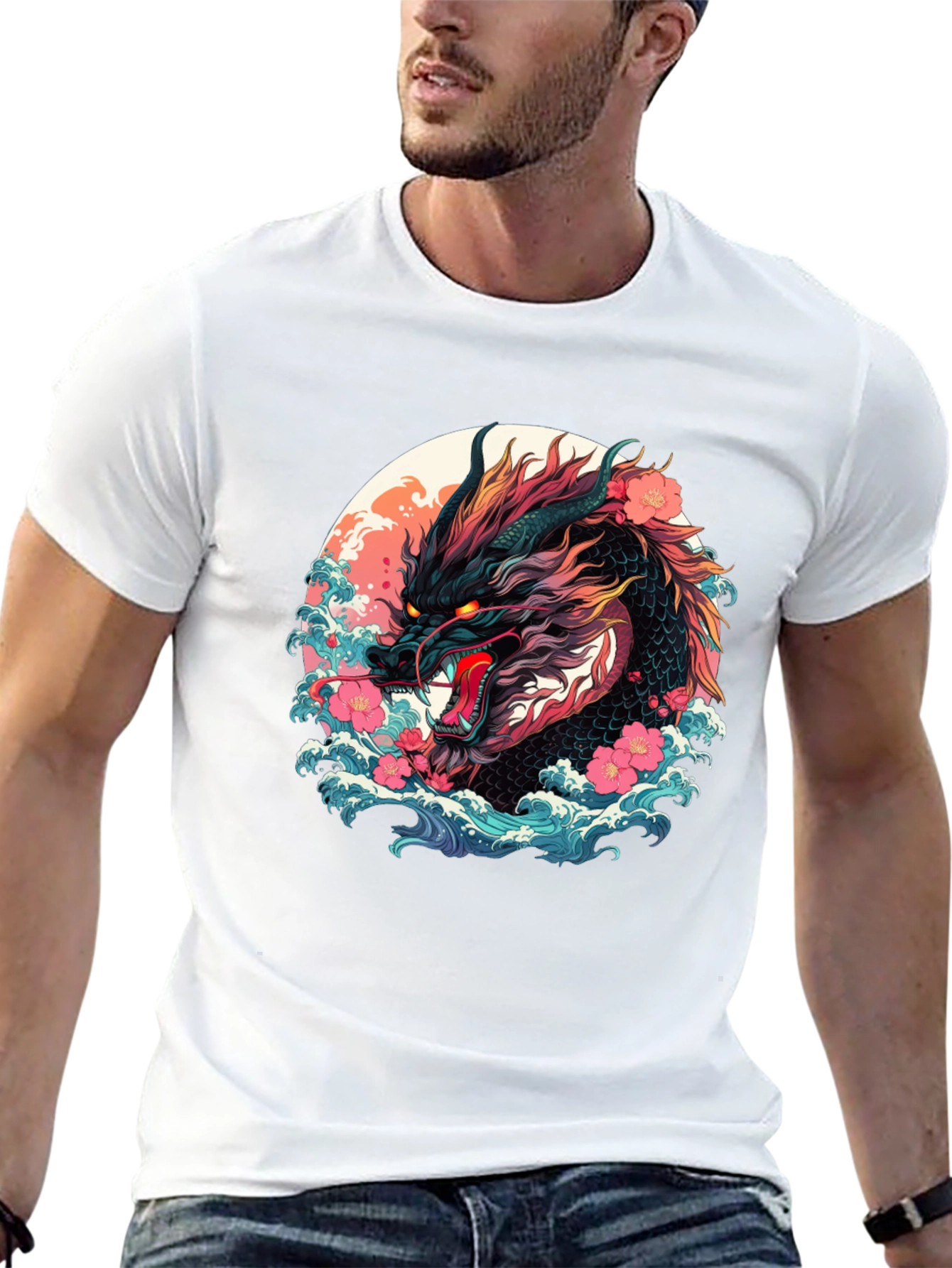 Dragon Graphic Tee - Japanese Art