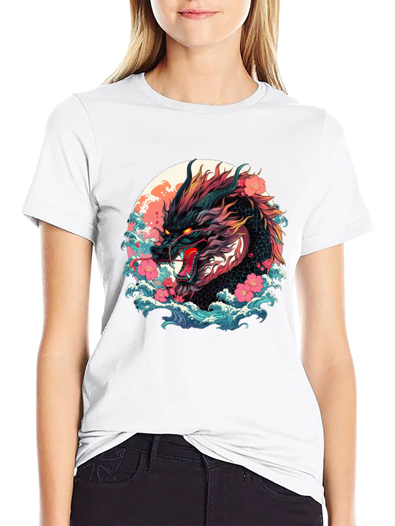 Dragon Graphic Tee - Japanese Art