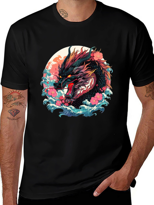 Dragon Graphic Tee - Japanese Art