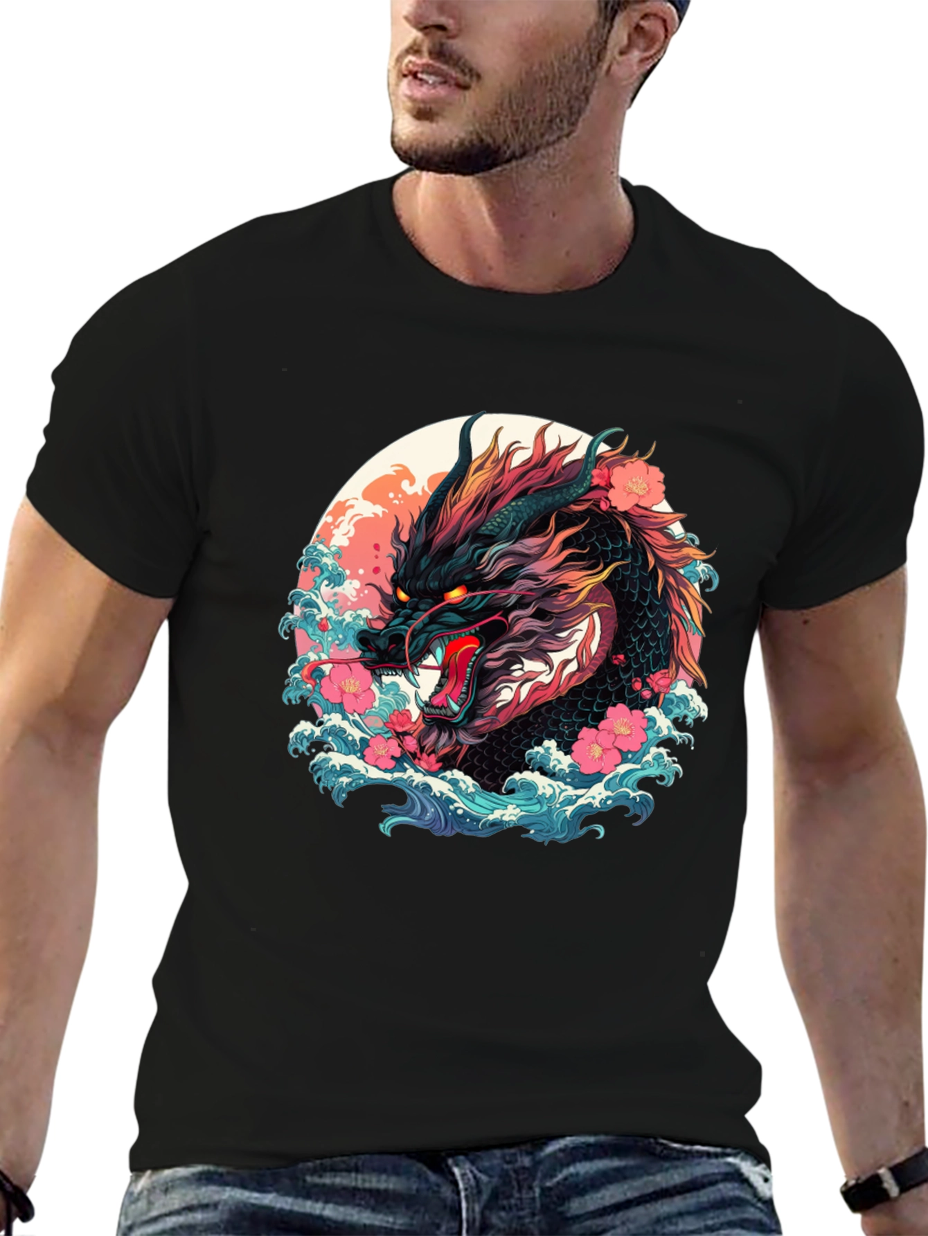 Dragon Graphic Tee - Japanese Art