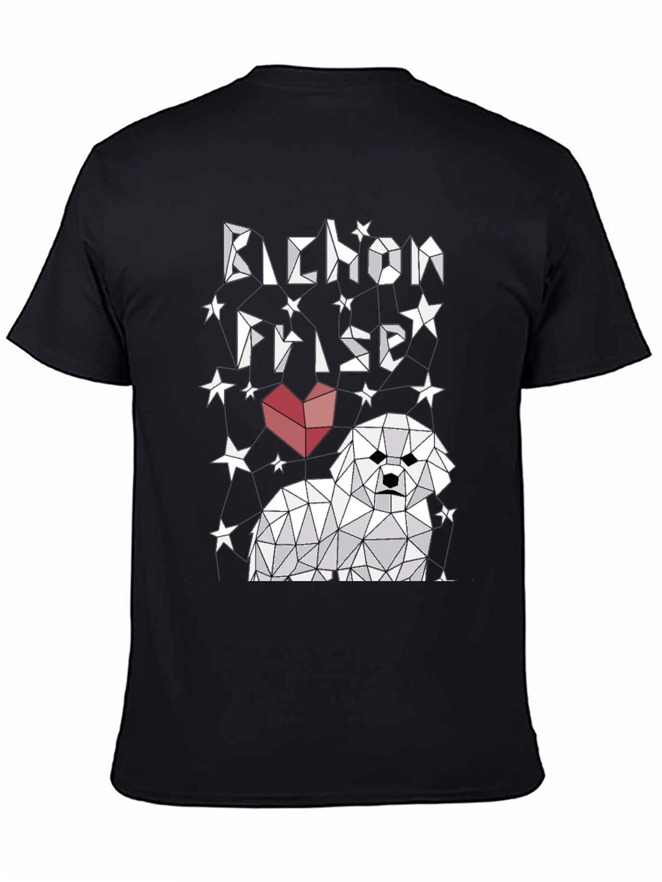 Bichon Frise Graphic Tee - Geometric Dog Lover Shirt