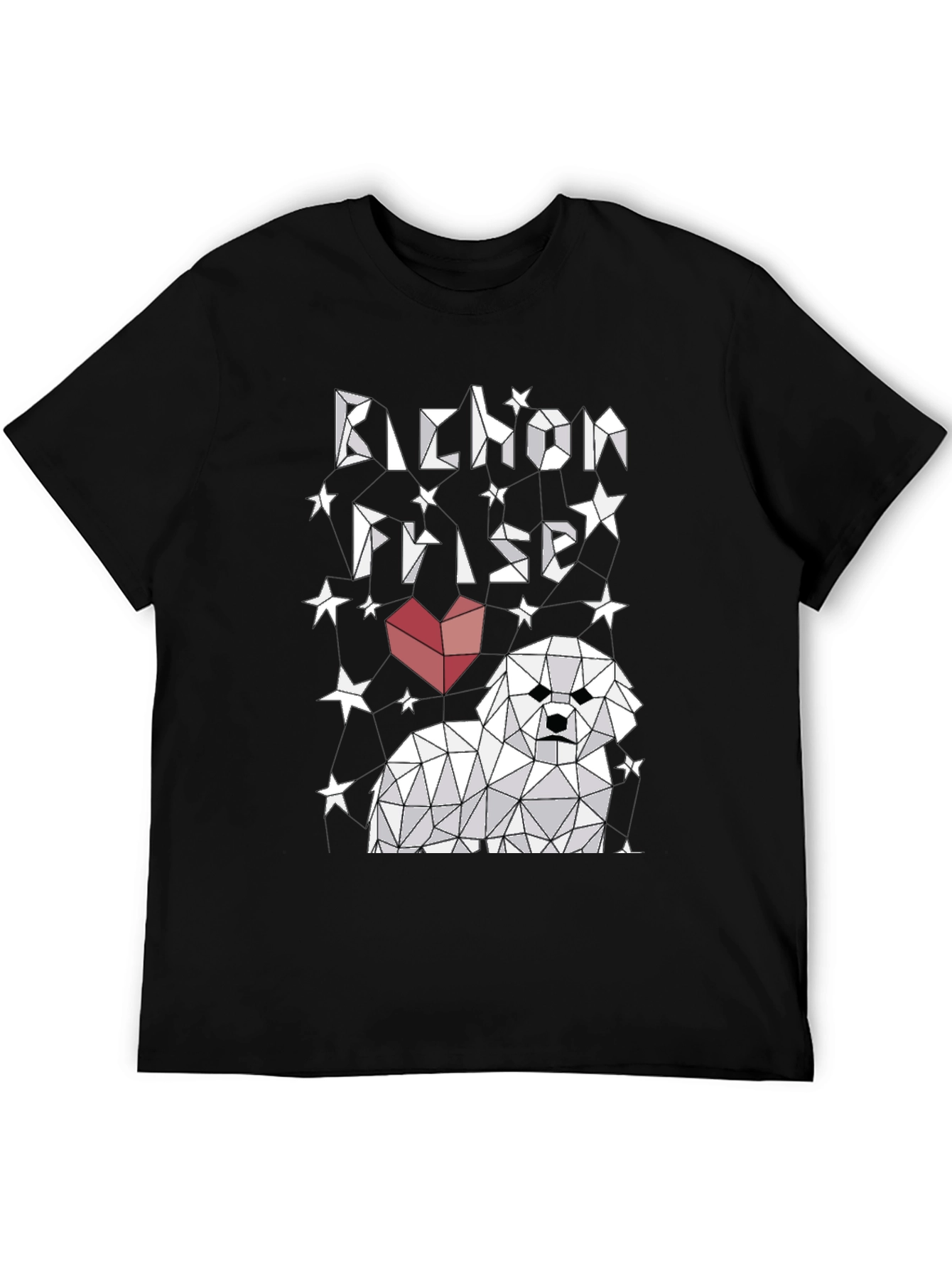 Bichon Frise Graphic Tee - Geometric Dog Lover Shirt