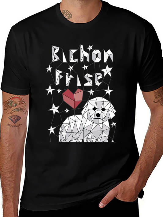 Bichon Frise Graphic Tee - Geometric Dog Lover Shirt