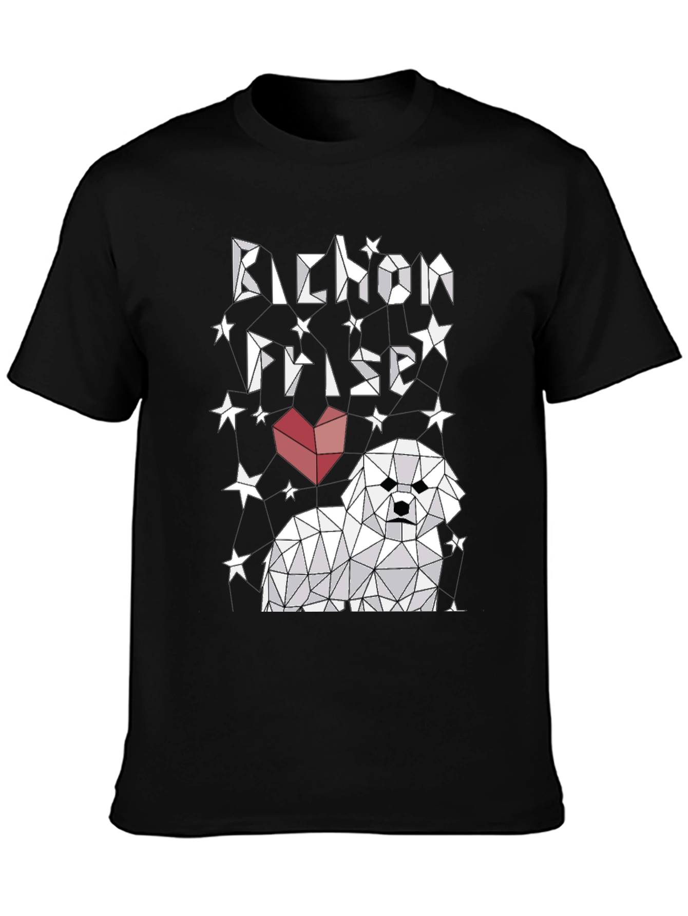 Bichon Frise Graphic Tee - Geometric Dog Lover Shirt