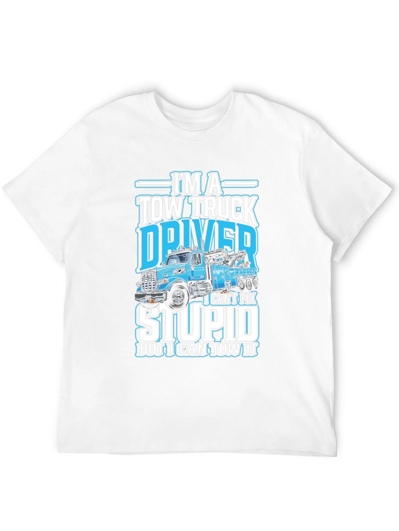 Tow Truck Driver Humor Black Cotton T-Shirt