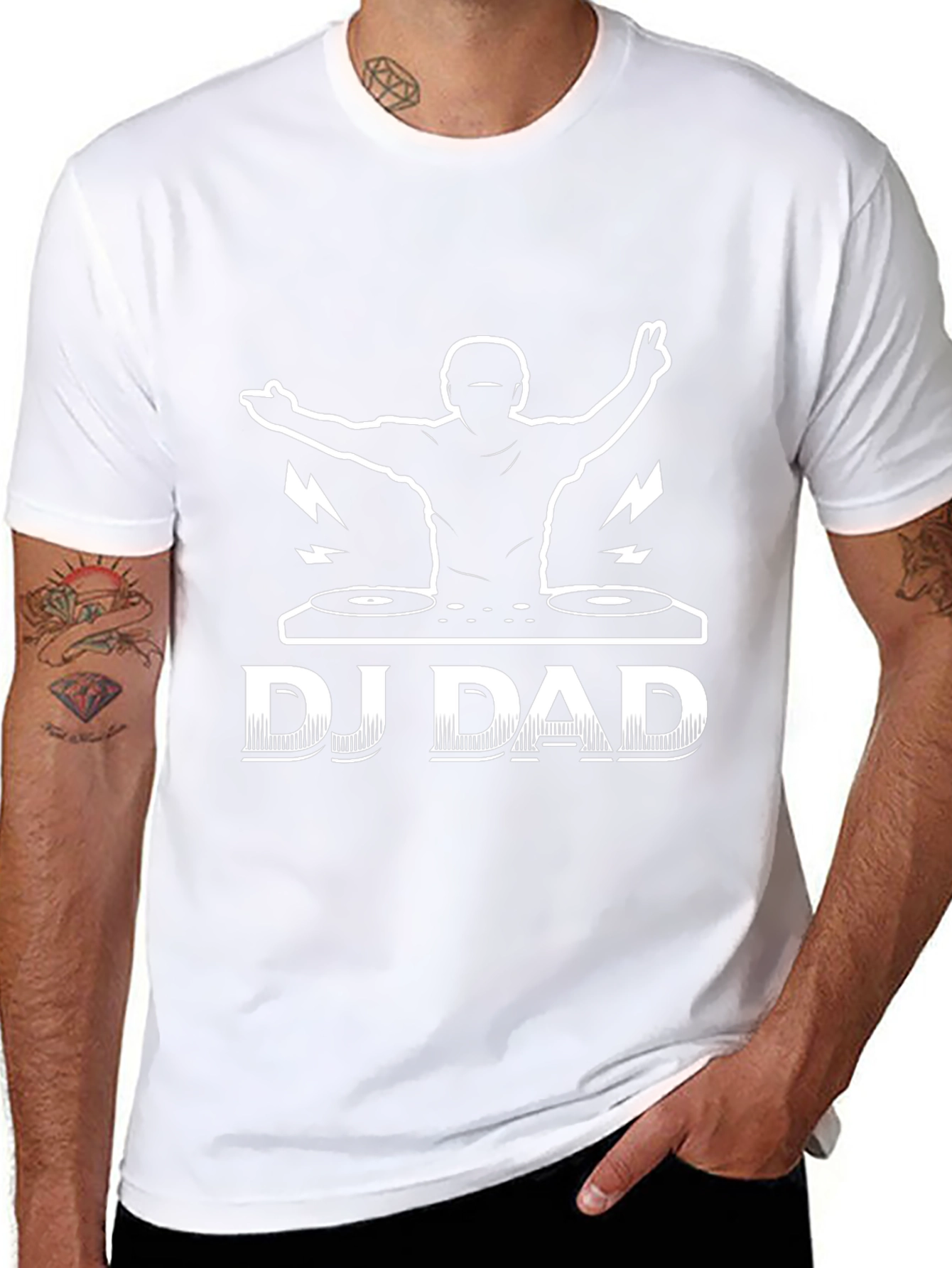 DJ Dad Graphic T-Shirt - Cool Music Lover Tee