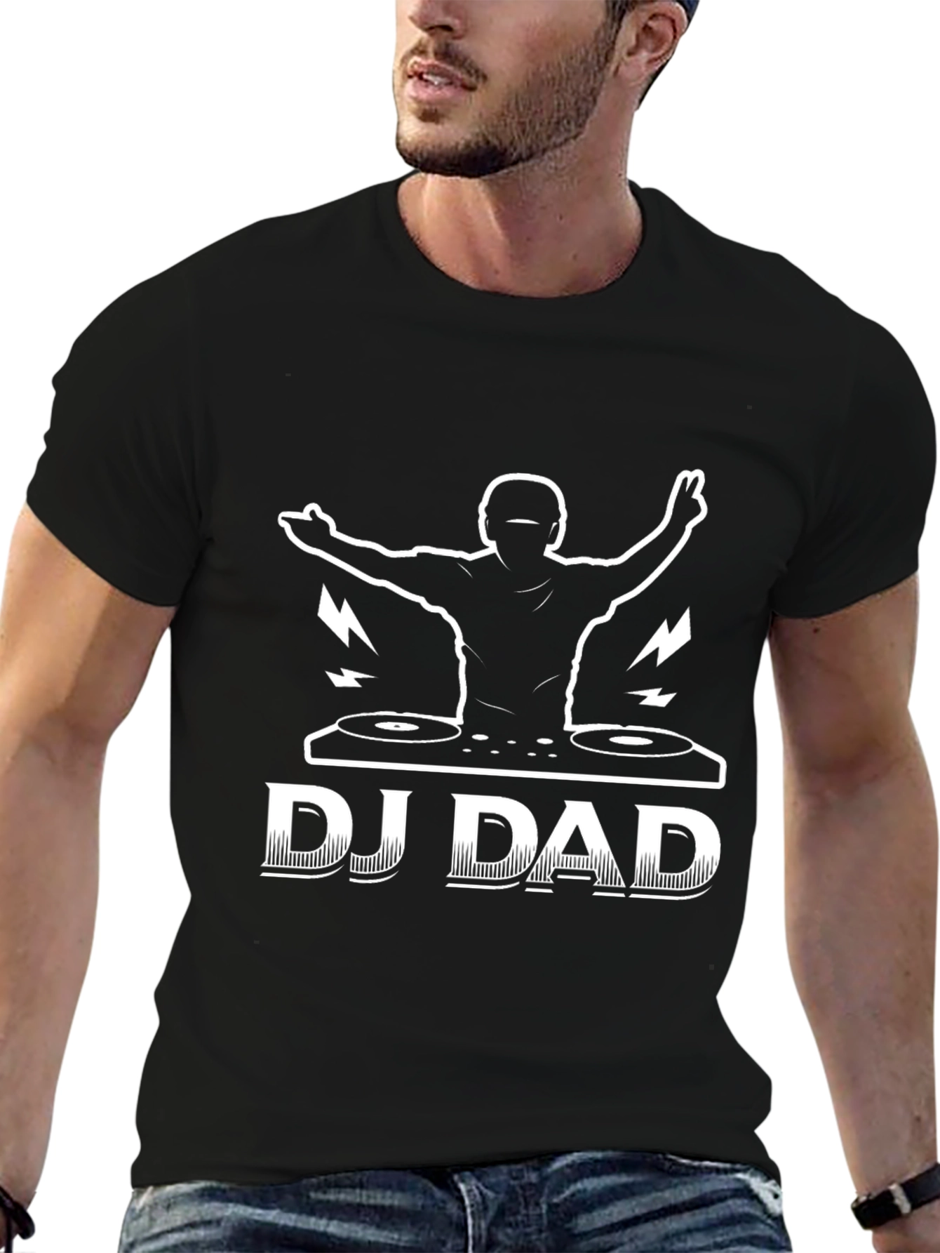 DJ Dad Graphic T-Shirt - Cool Music Lover Tee