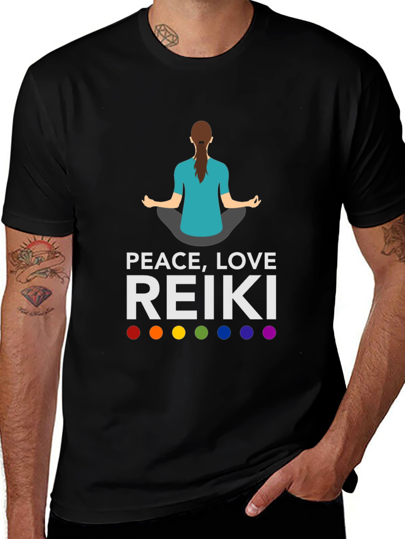 Peace Love Reiki T-Shirt - Chakra Meditation Tee