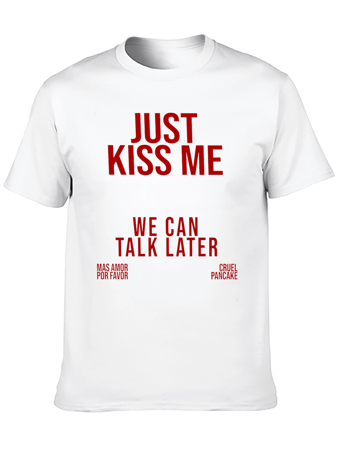 Just Kiss Me Black Graphic Tee