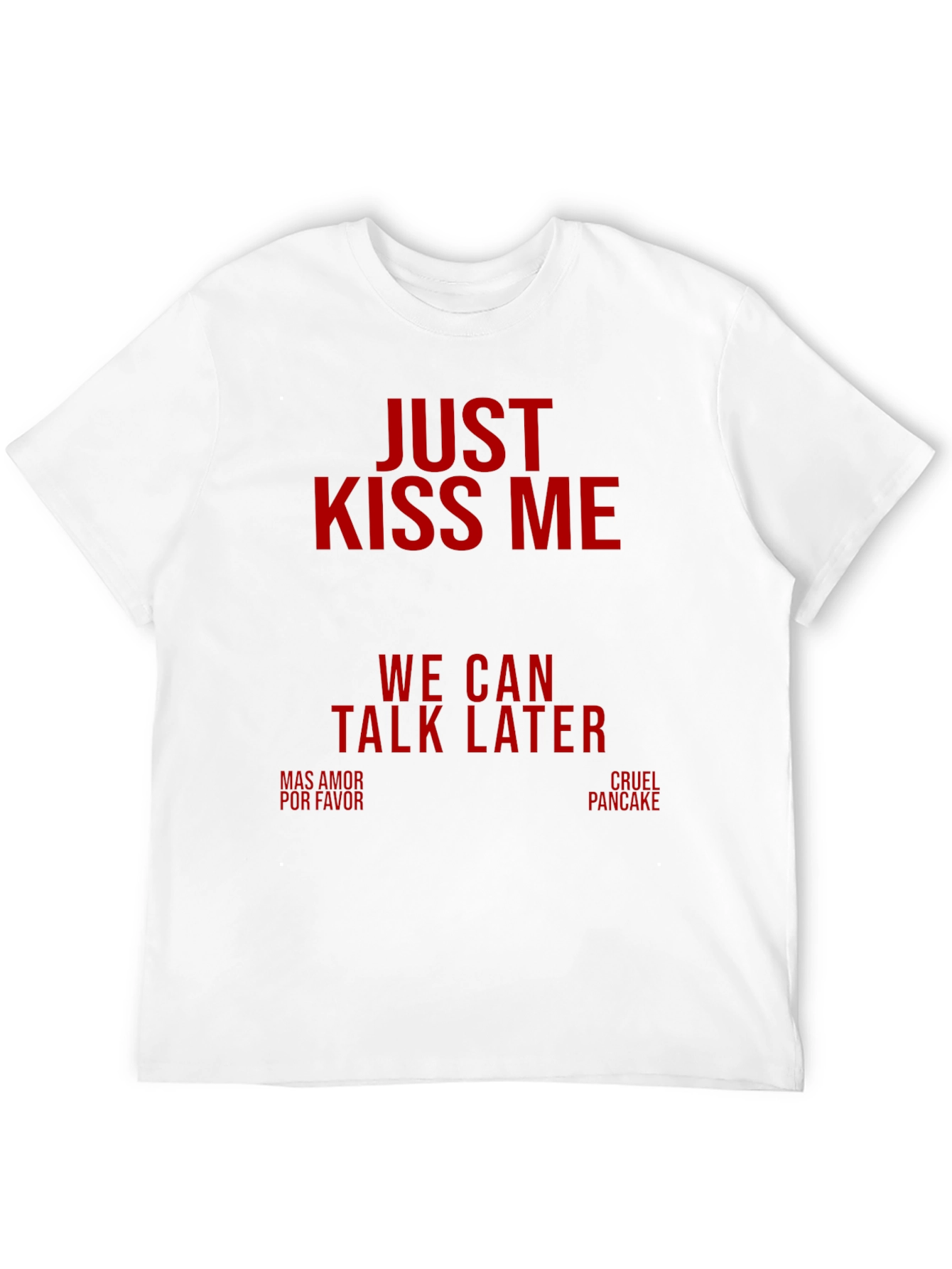 Just Kiss Me Black Graphic Tee