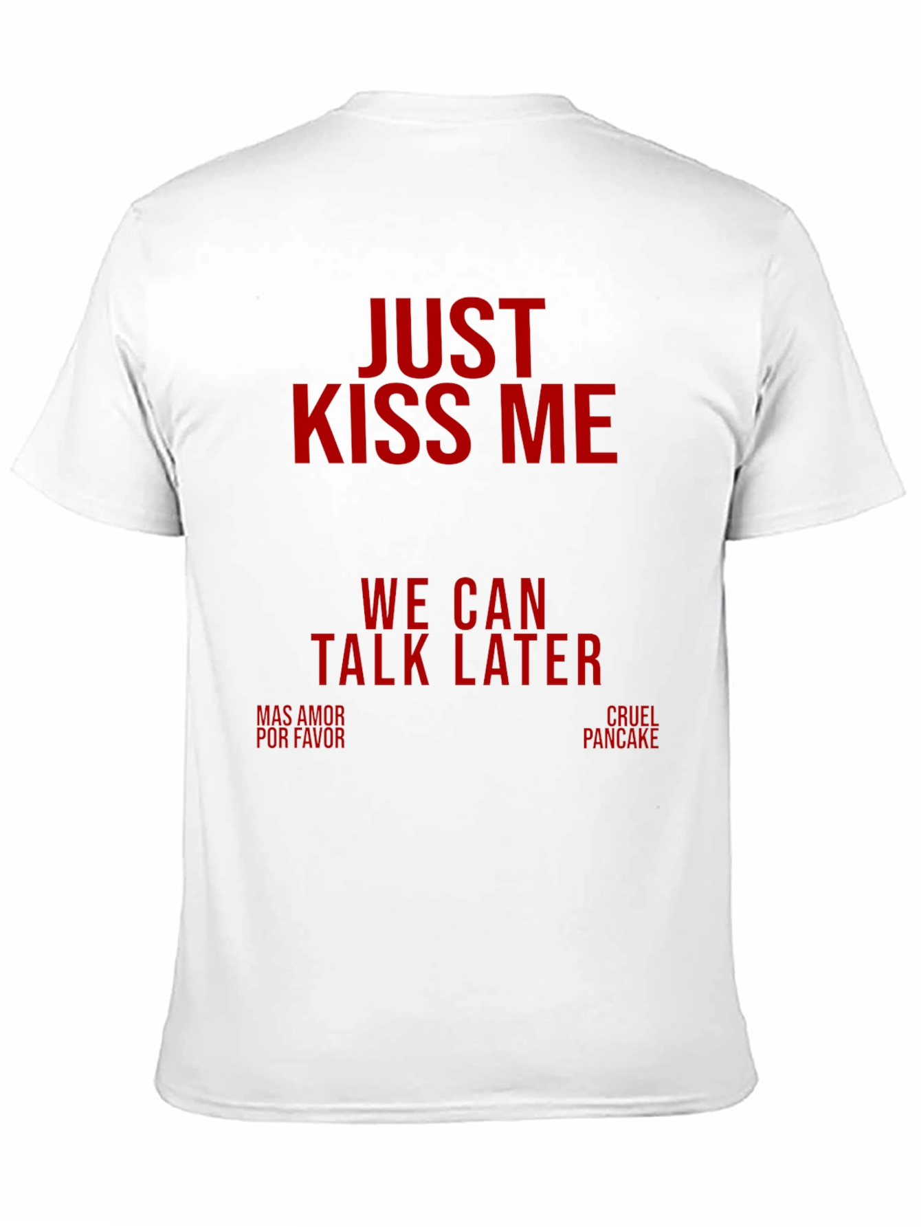 Just Kiss Me Black Graphic Tee