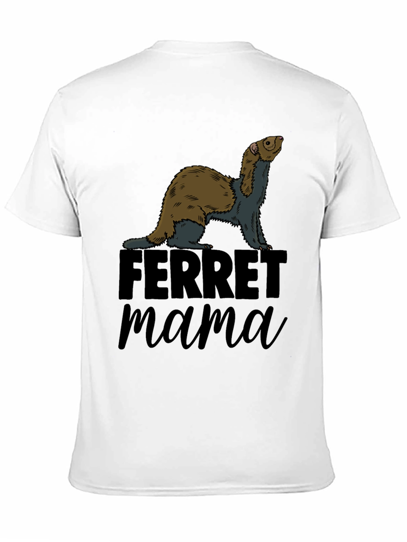 Ferret Mama Graphic T-Shirt - Black
