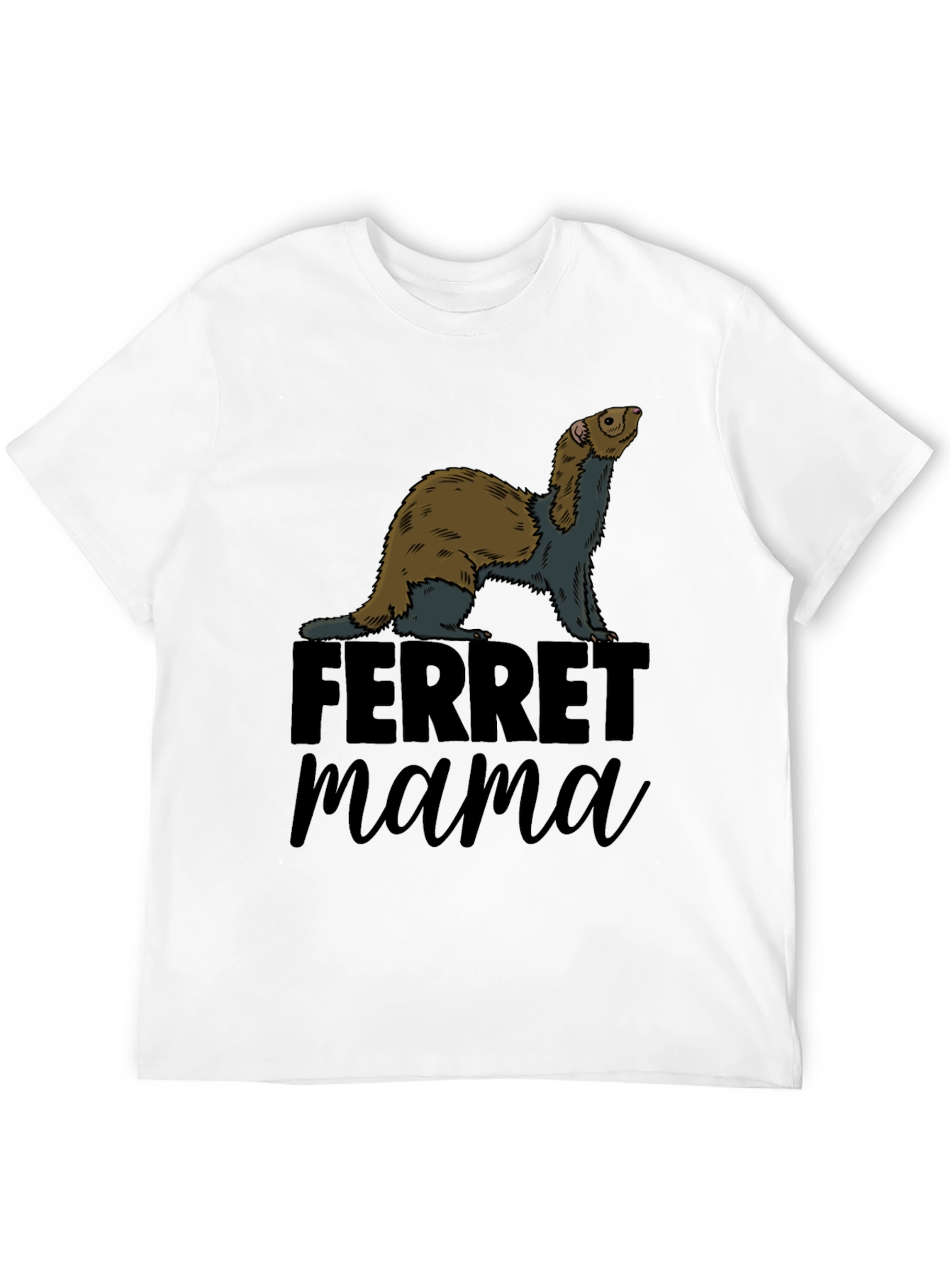 Ferret Mama Graphic T-Shirt - Black