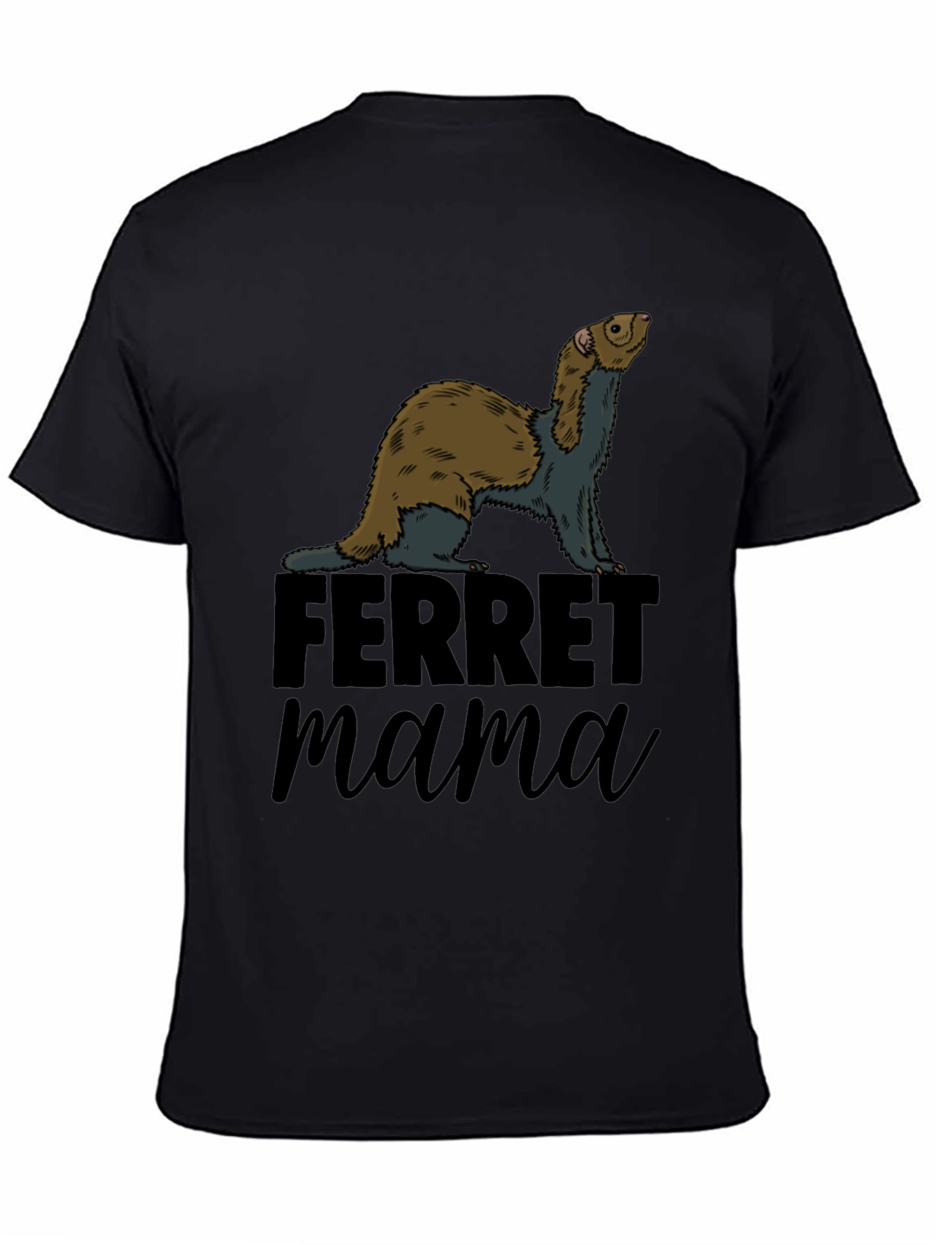 Ferret Mama Graphic T-Shirt - Black
