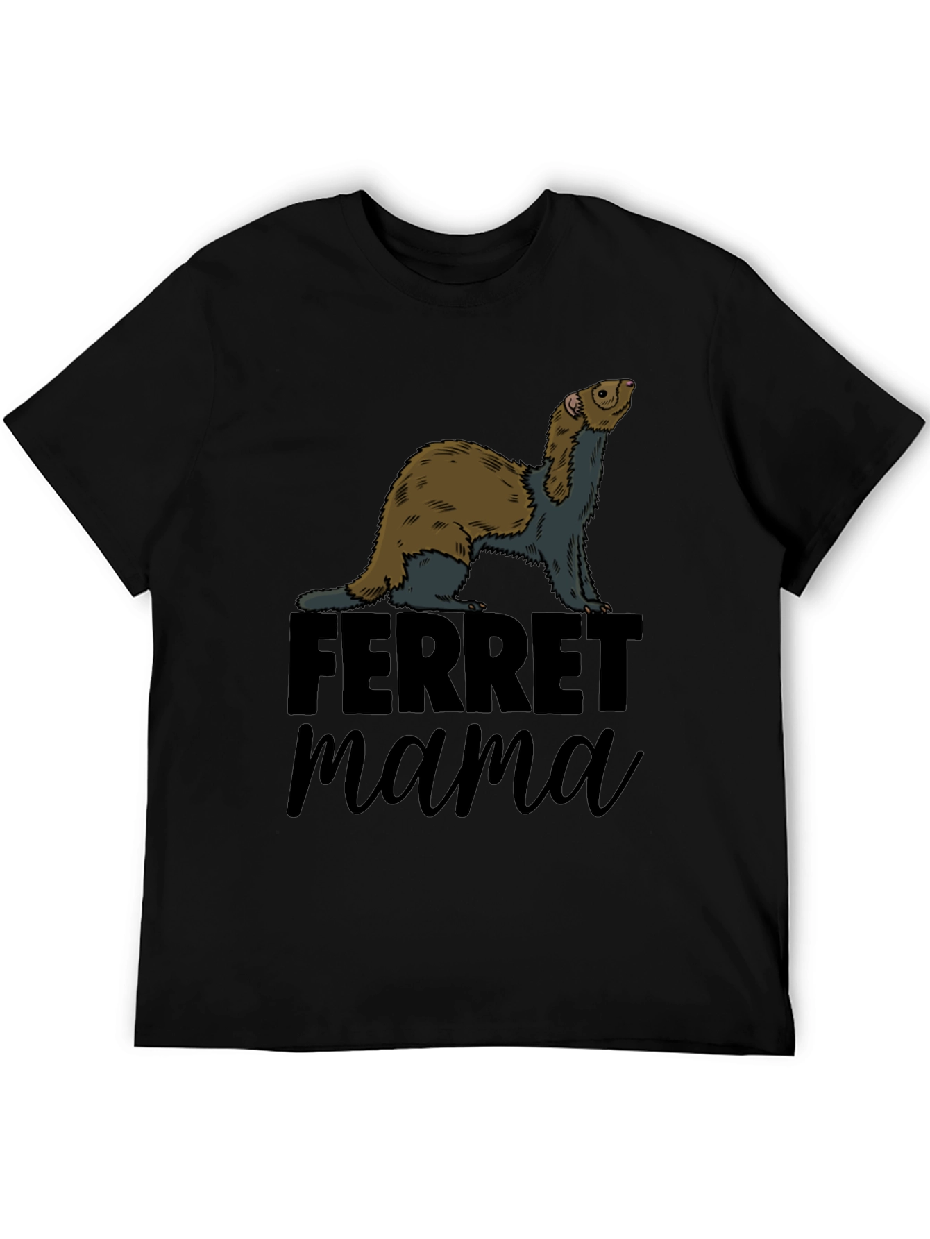Ferret Mama Graphic T-Shirt - Black