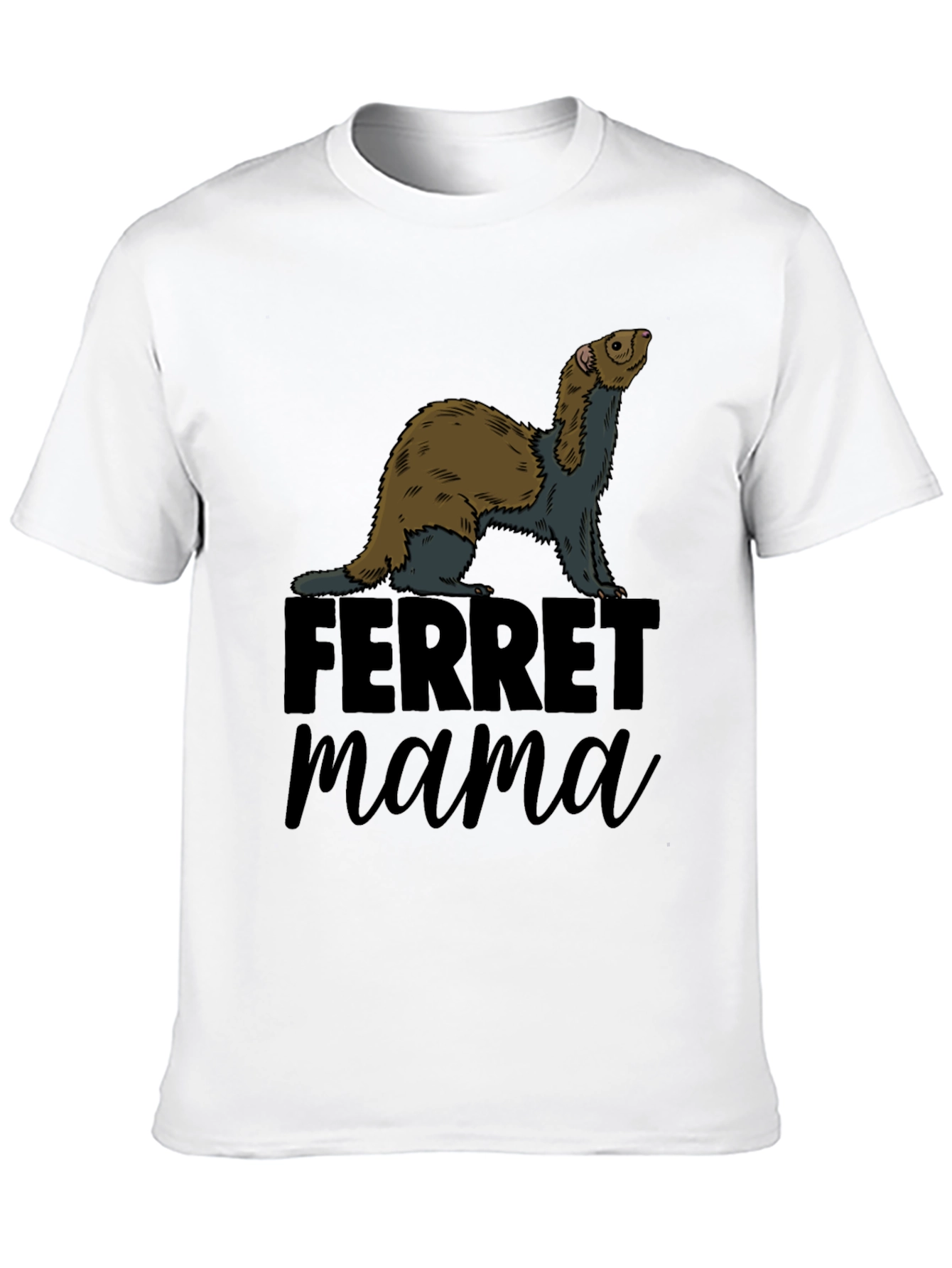 Ferret Mama Graphic T-Shirt - Black