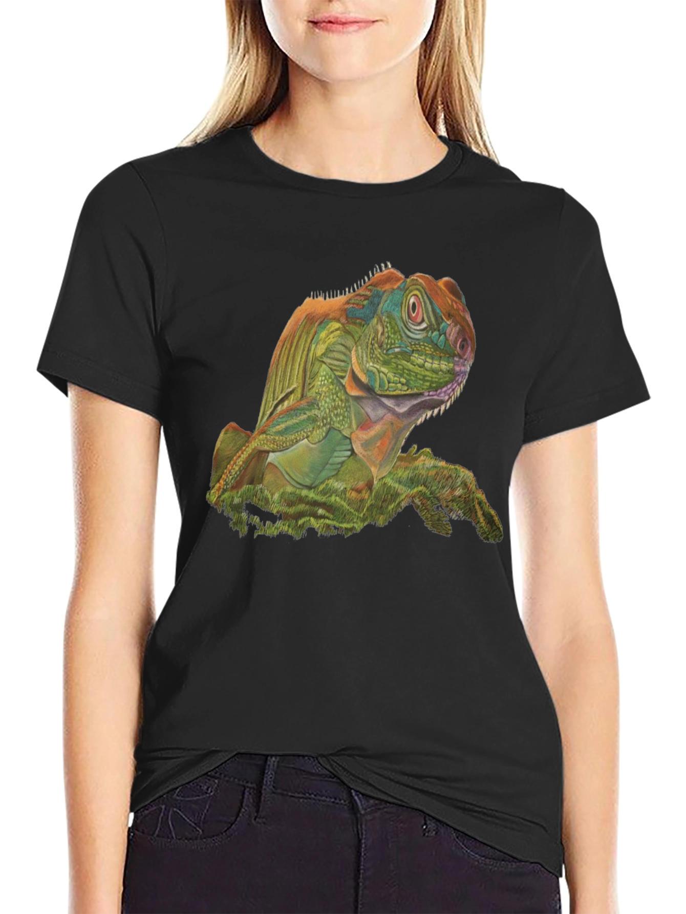Iguana Graphic Tee - Unique Lizard Print