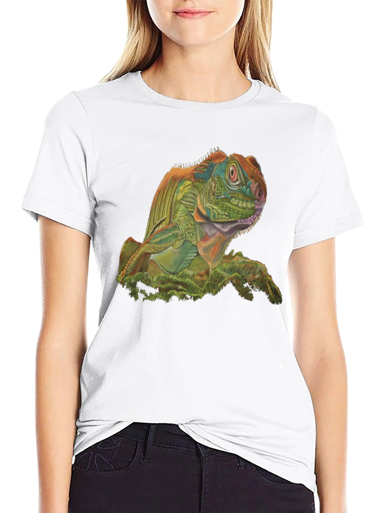 Iguana Graphic Tee - Unique Lizard Print