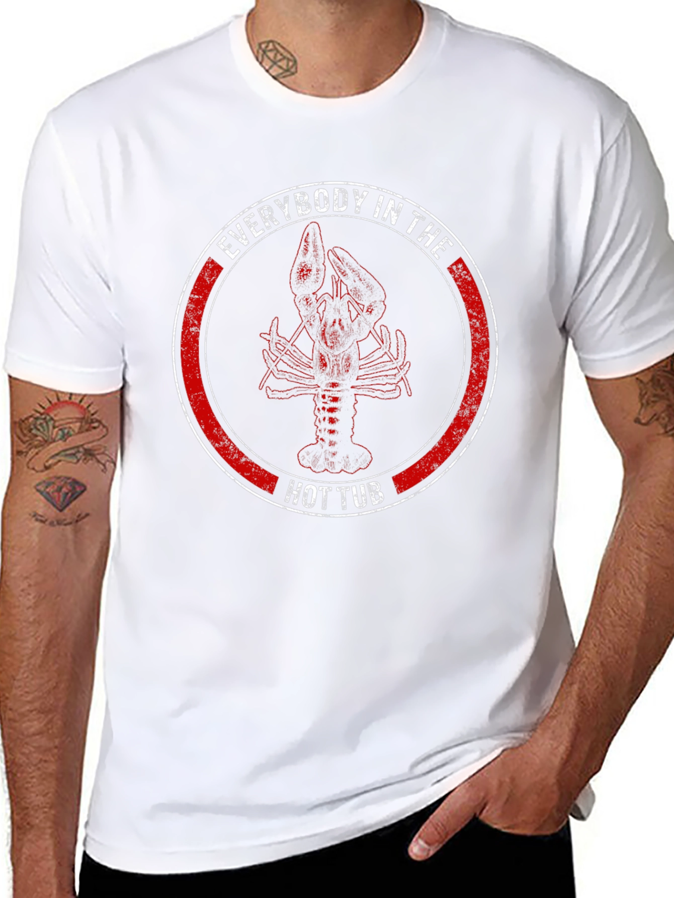 Lobster Hot Tub T-Shirt - Funny Graphic Tee
