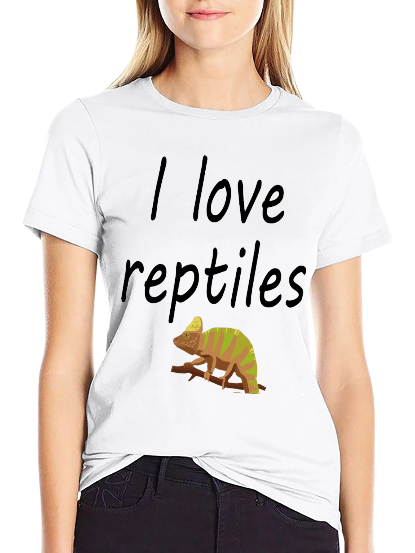 I Love Reptiles Chameleon Graphic Tee