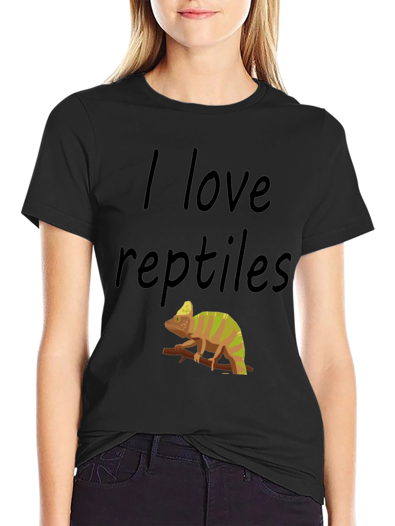 I Love Reptiles Chameleon Graphic Tee