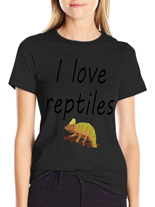 I Love Reptiles Chameleon Graphic Tee