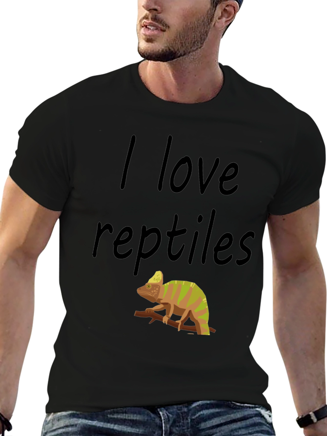 I Love Reptiles Chameleon Graphic Tee