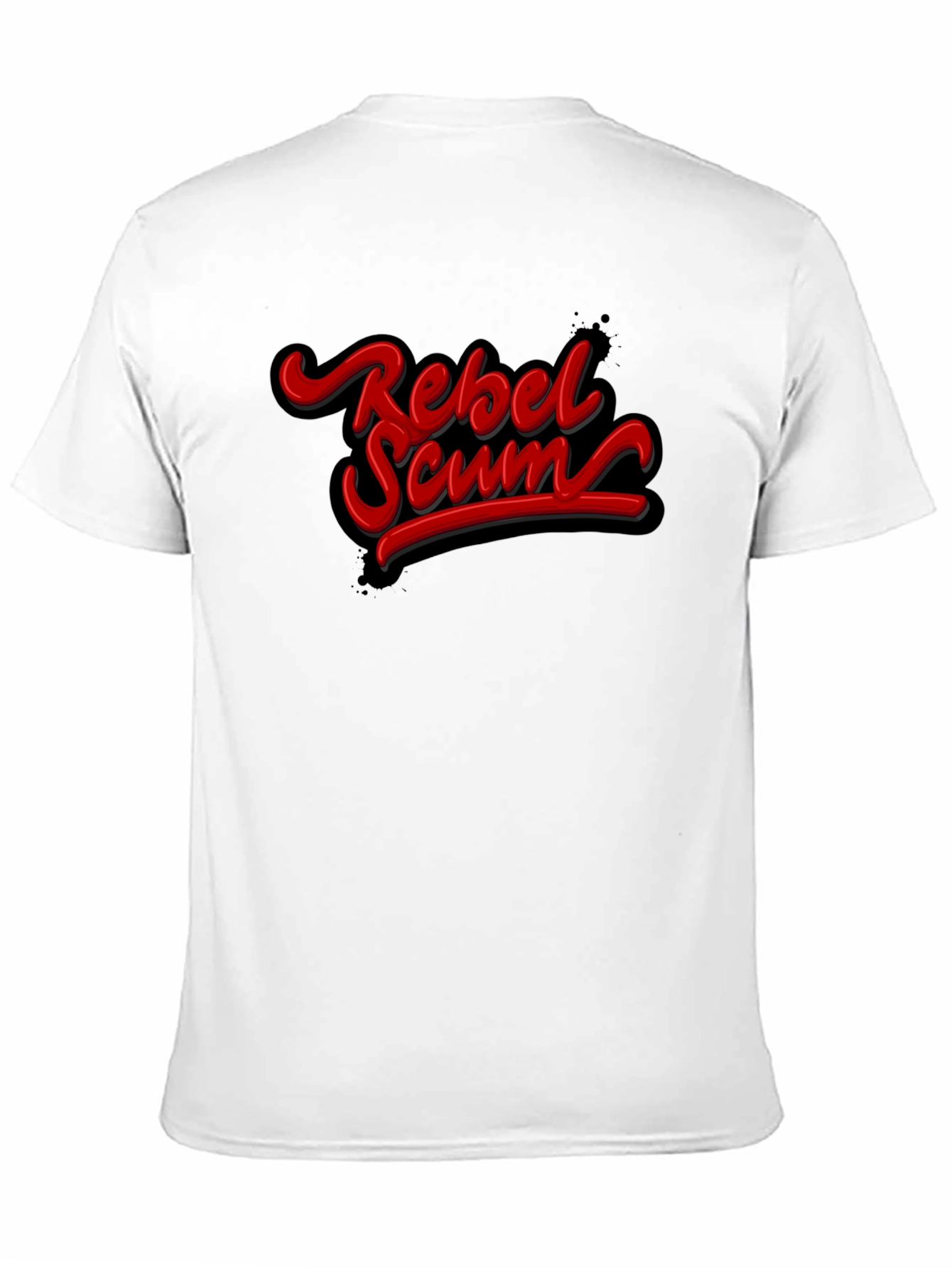 Rebel Scum Graphic T-Shirt - Bold Red Text Design