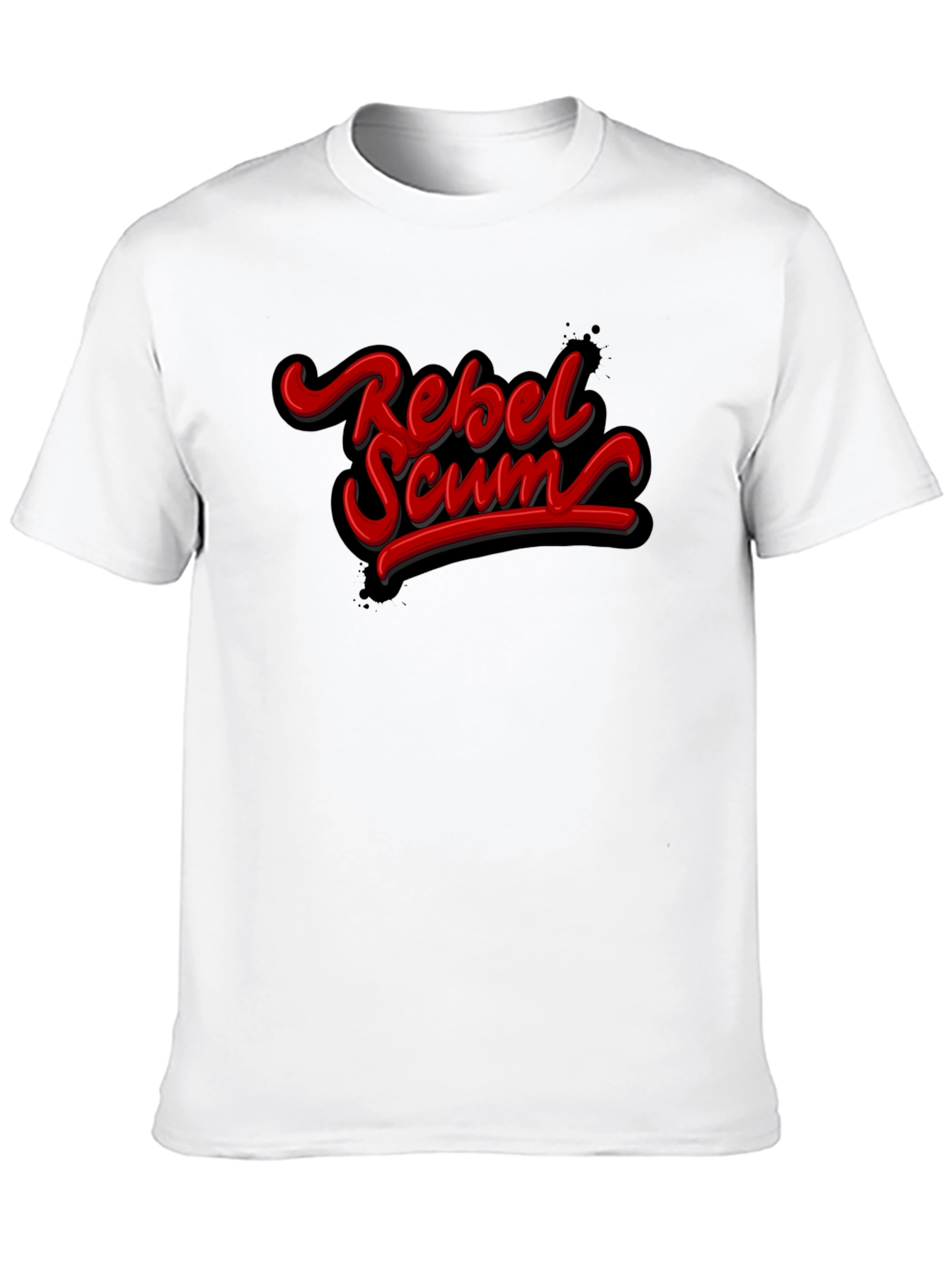 Rebel Scum Graphic T-Shirt - Bold Red Text Design