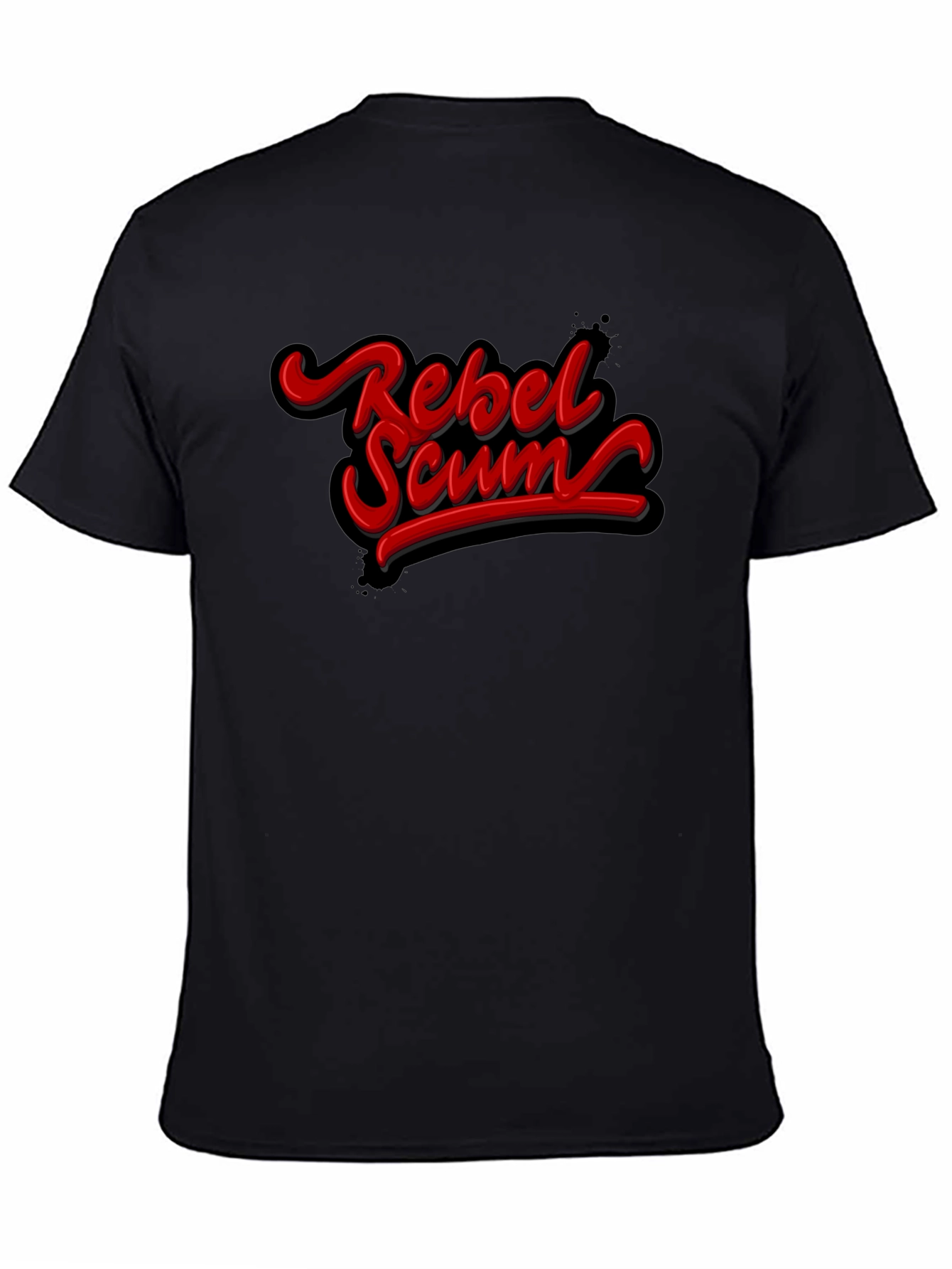Rebel Scum Graphic T-Shirt - Bold Red Text Design
