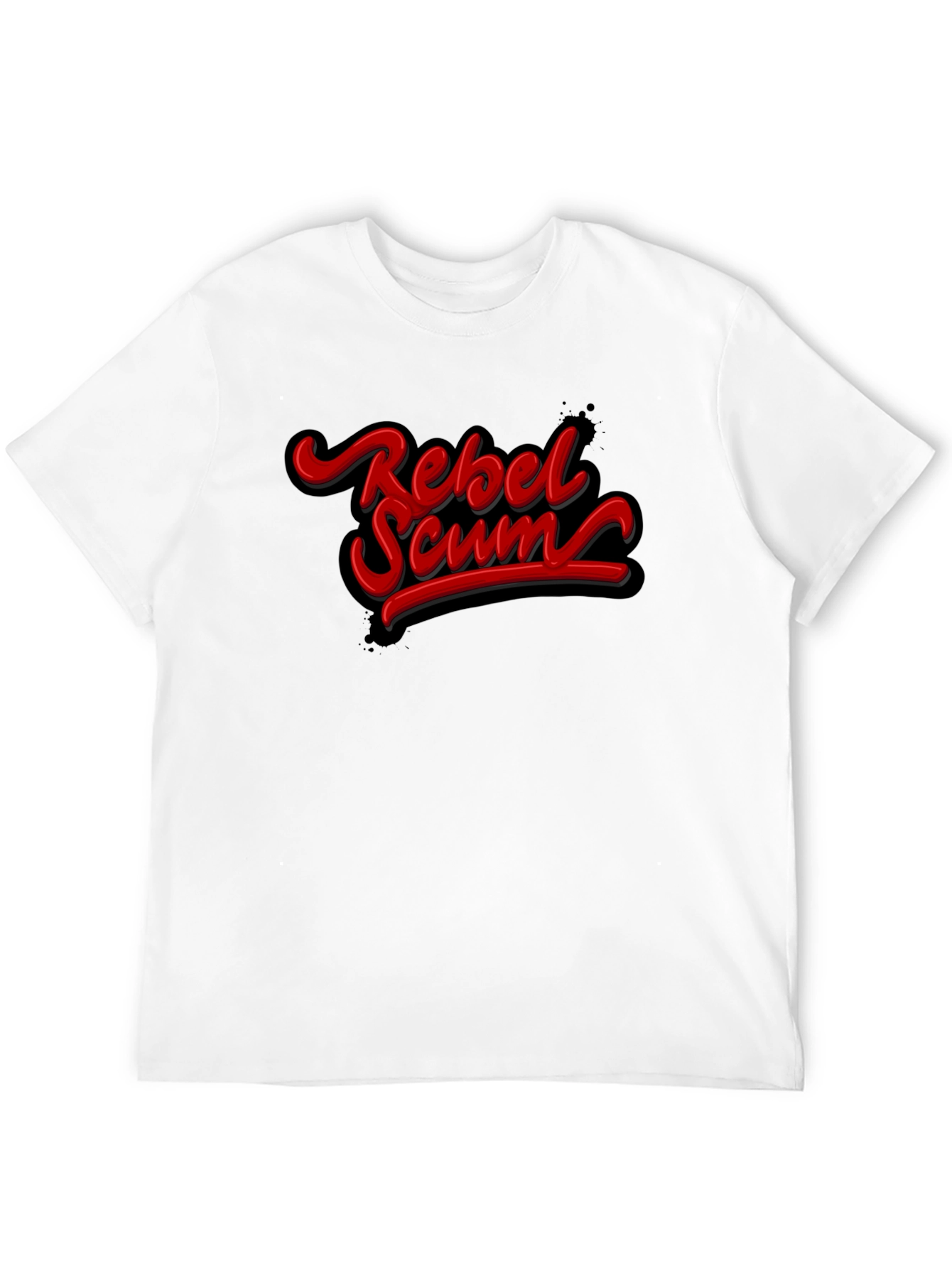 Rebel Scum Graphic T-Shirt - Bold Red Text Design