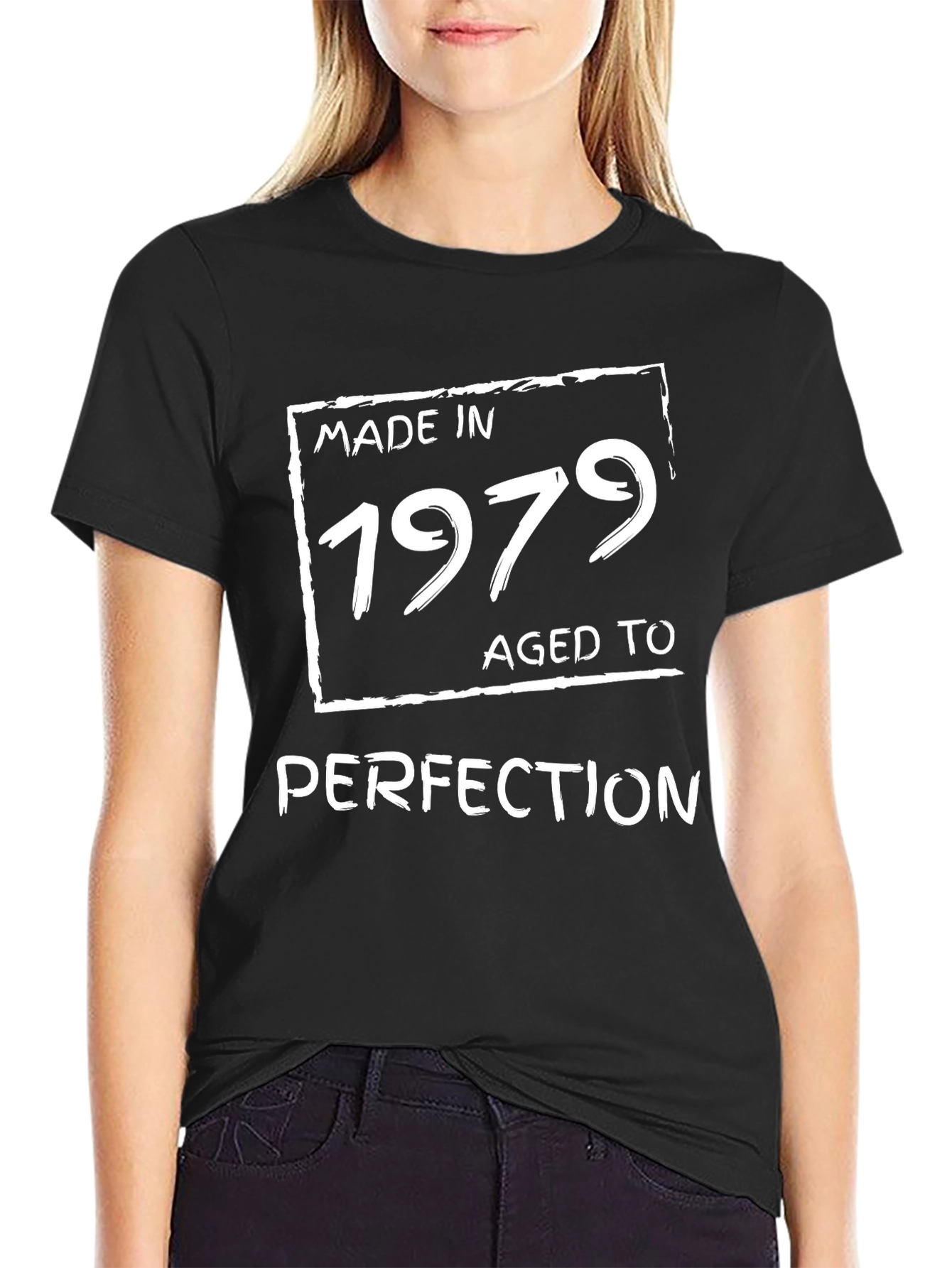Made In 1979 Aged To Perfection Black Tee