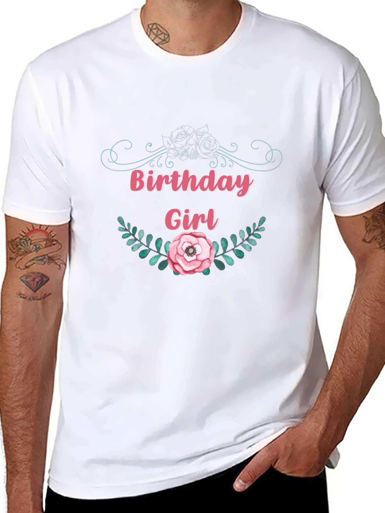 Birthday Girl Floral Graphic T-Shirt