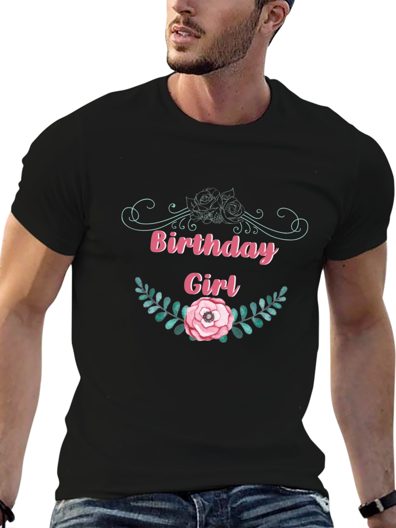 Birthday Girl Floral Graphic T-Shirt