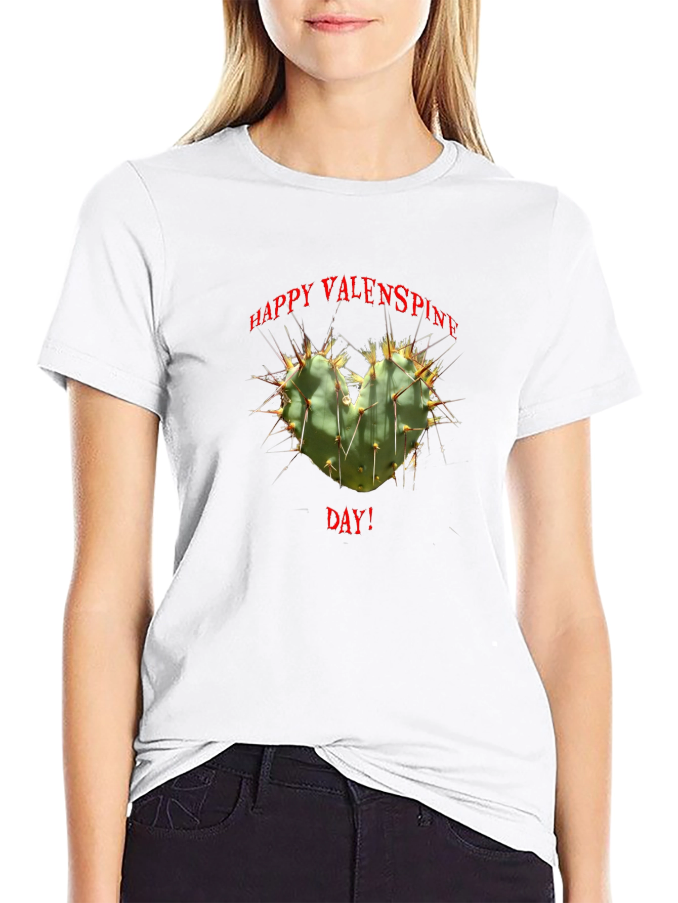Happy Valen-spines Day Cactus Heart T-Shirt