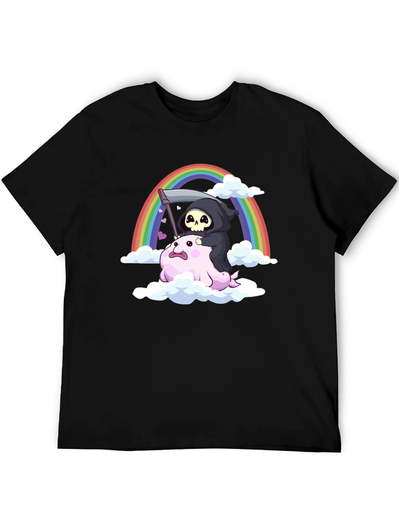 Cute Grim Reaper Riding Blobfish T-Shirt