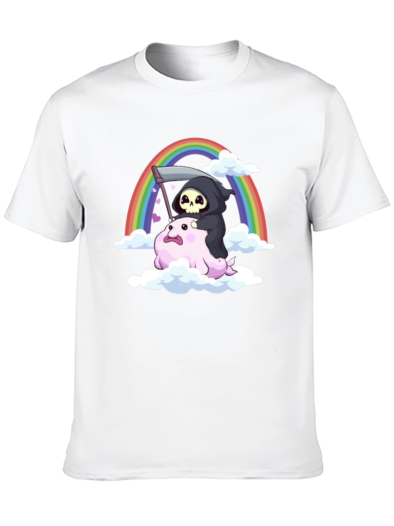Cute Grim Reaper Riding Blobfish T-Shirt