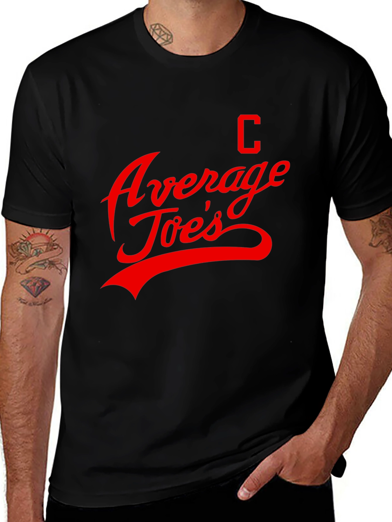Average Joes T-Shirt - Retro Style Black Tee