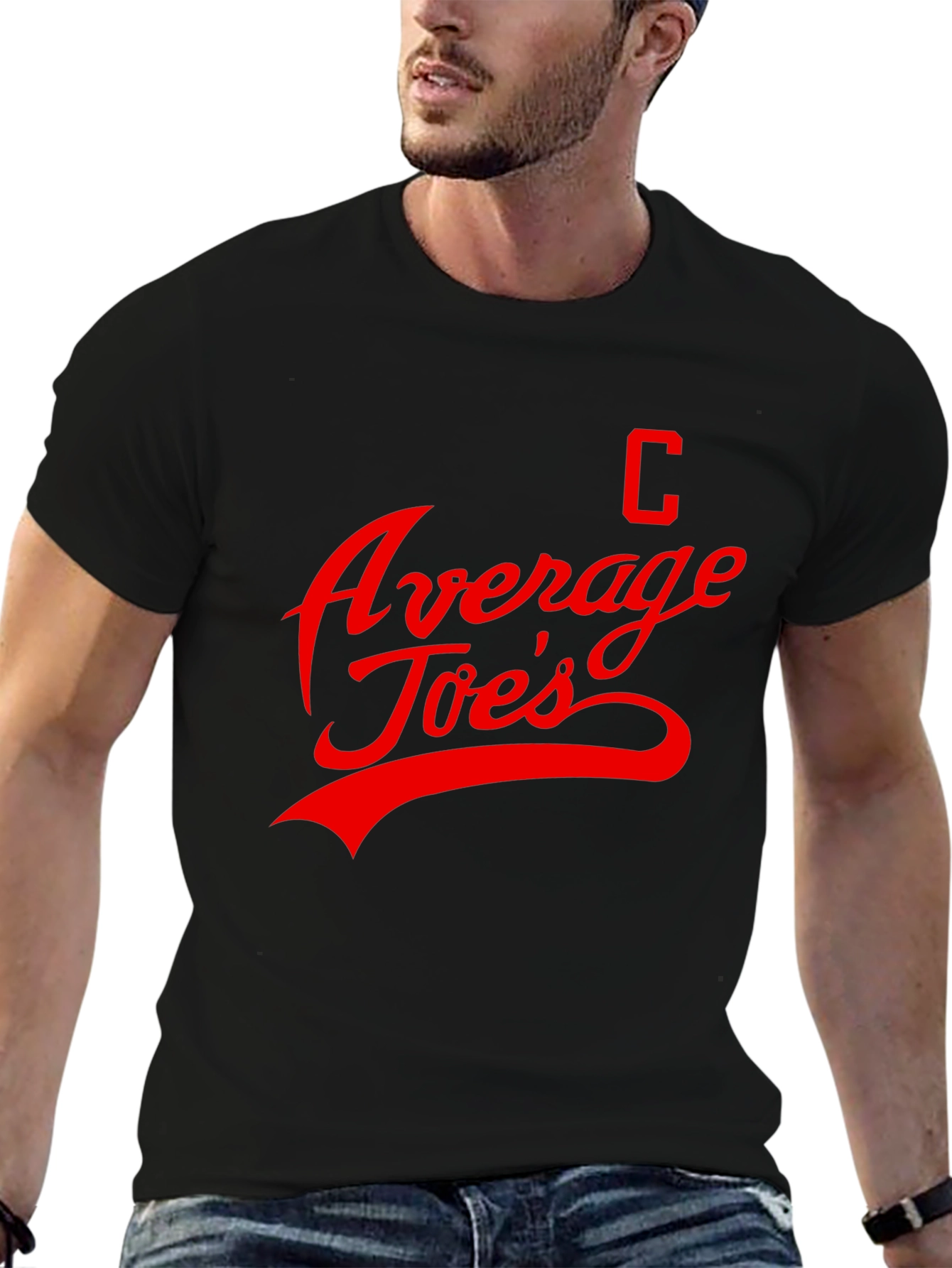 Average Joes T-Shirt - Retro Style Black Tee