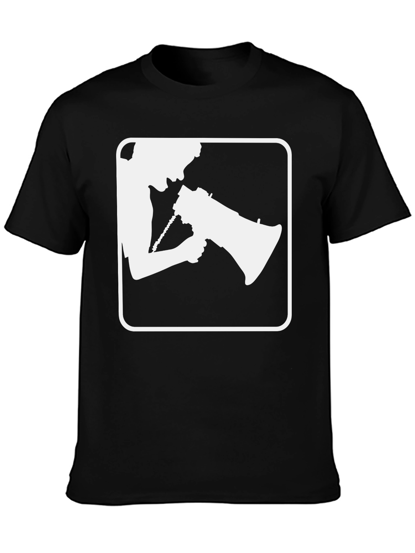 Megaphone Graphic T-Shirt - Black Cotton Tee