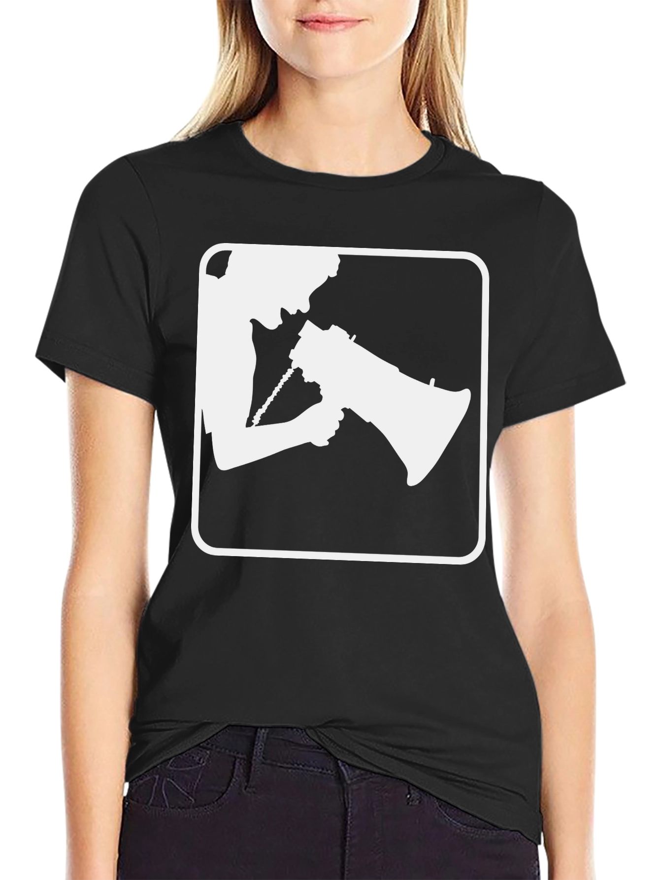 Megaphone Graphic T-Shirt - Black Cotton Tee