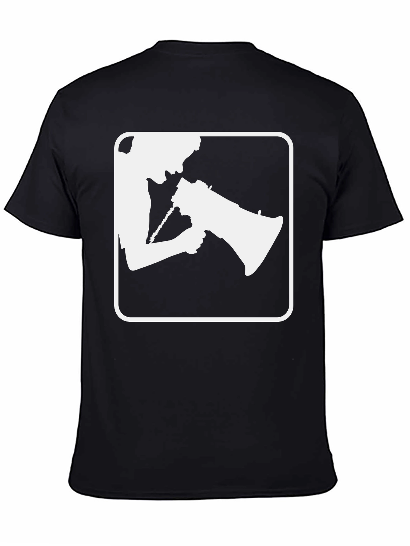 Megaphone Graphic T-Shirt - Black Cotton Tee