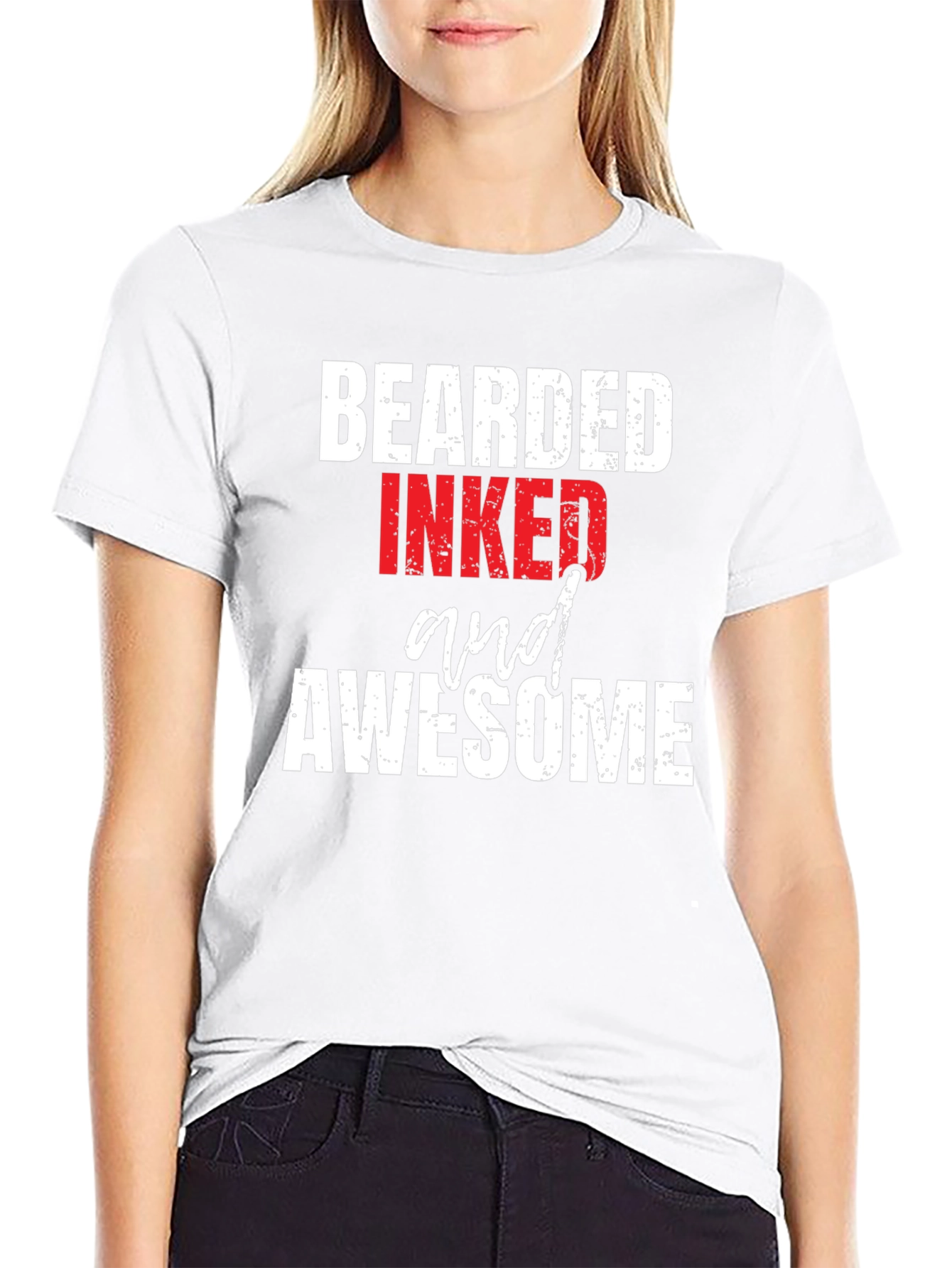 Bearded Inked and Awesome Graphic T-Shirt