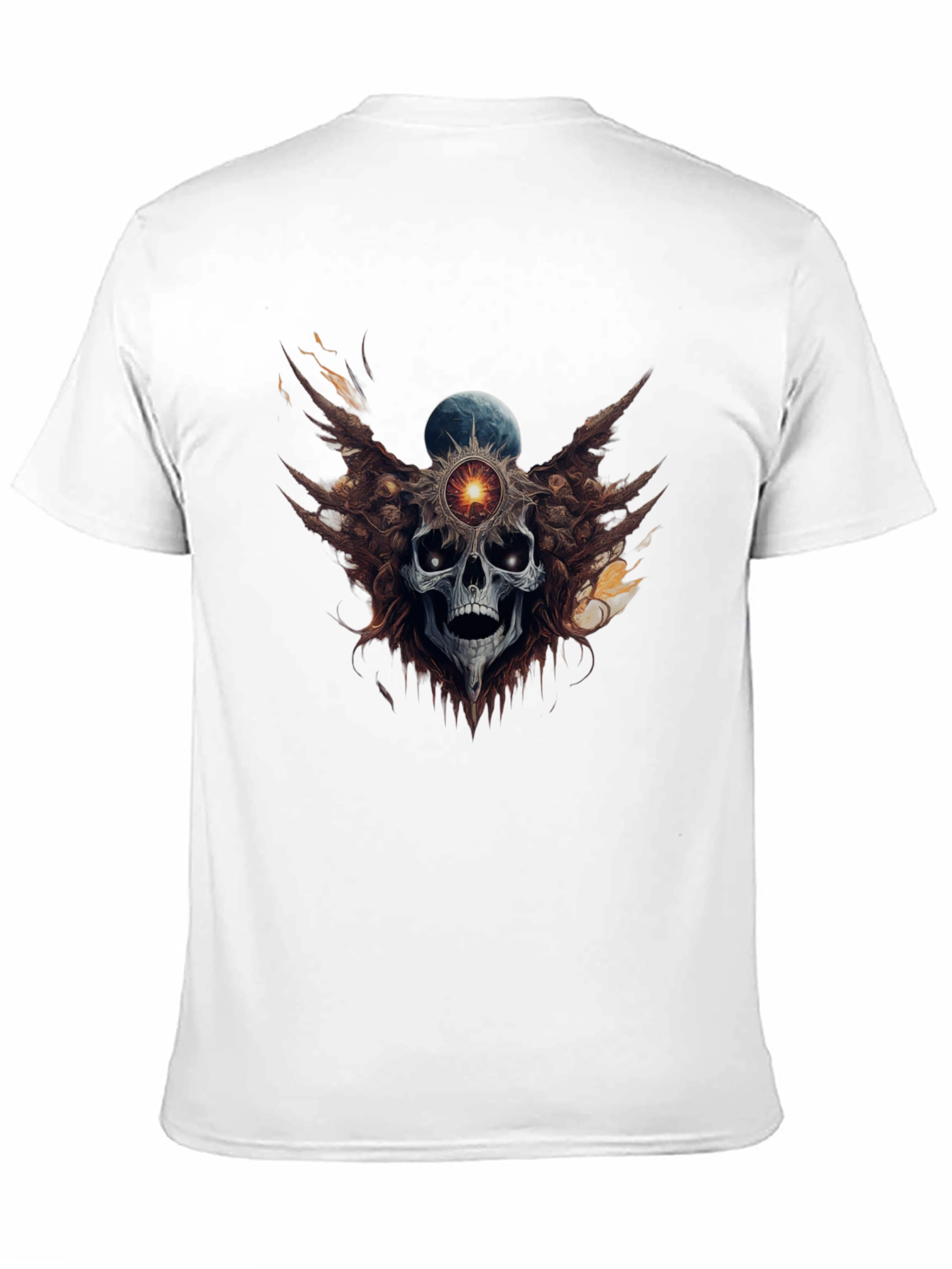 Skull & Orb Graphic Tee - Dark Aesthetic