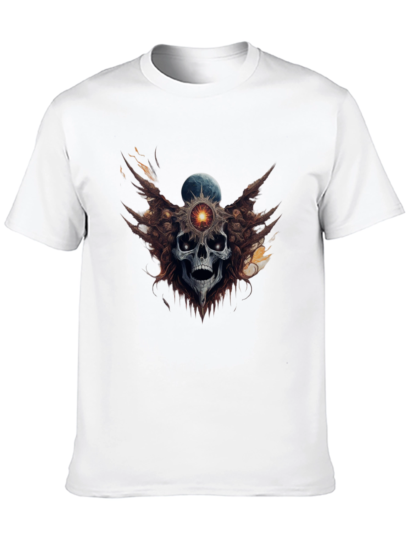 Skull & Orb Graphic Tee - Dark Aesthetic