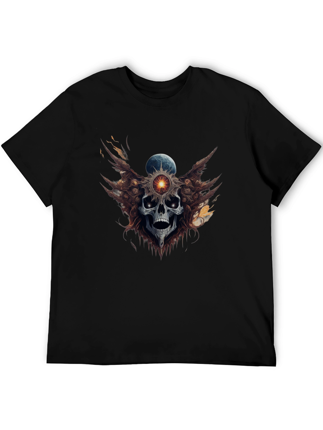 Skull & Orb Graphic Tee - Dark Aesthetic