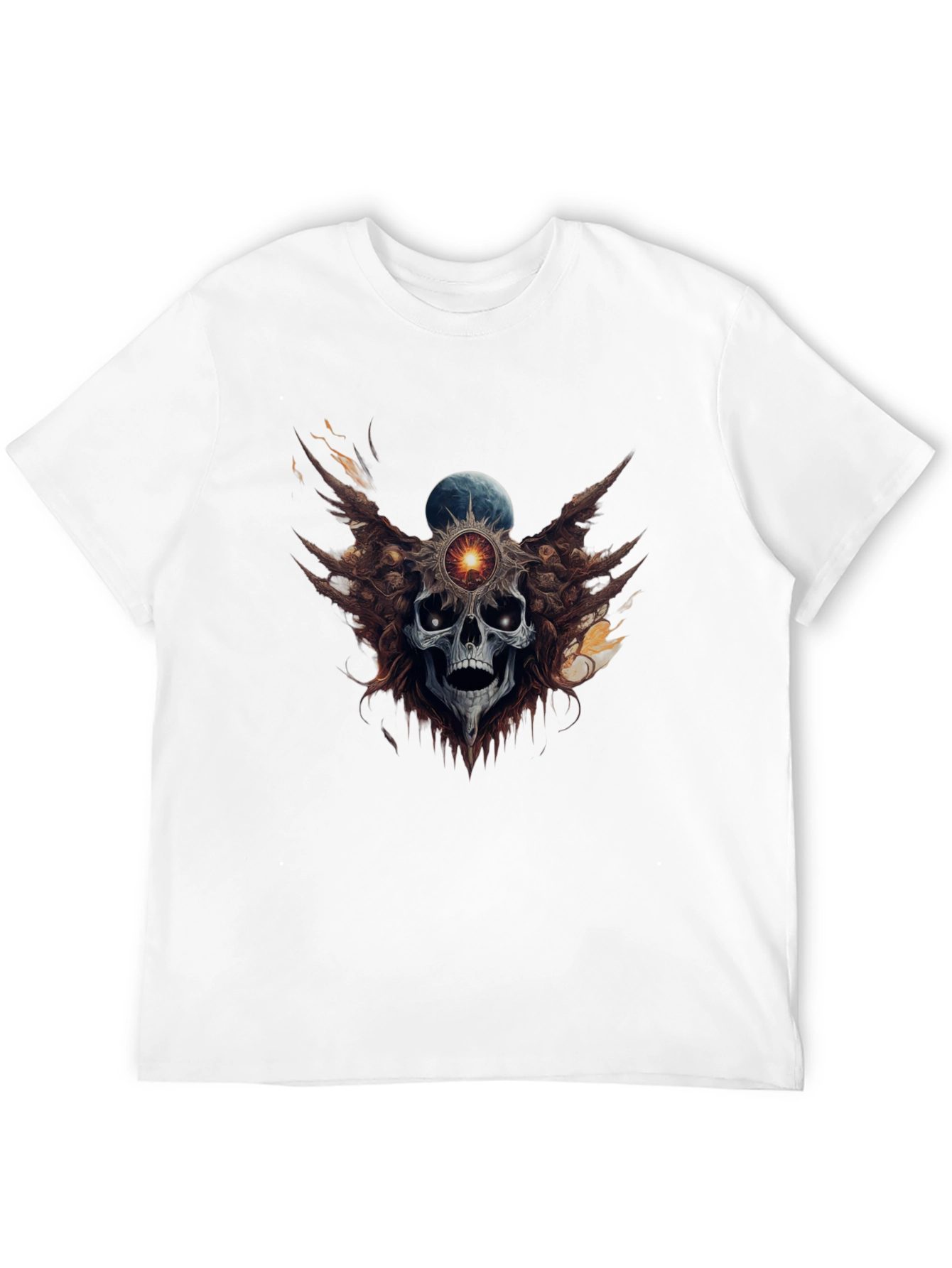 Skull & Orb Graphic Tee - Dark Aesthetic